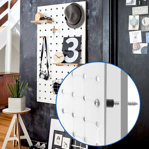 24 Set (72Pcs) Pegboard Mounting Hardware Kit, Accessories Include Screws, Spacers, Washers for 1/4 & 1/8 Inch