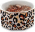 Ceramic Paper Clip Holder - Gold Line Paper Clip Dispenser Organizer for Desk, Cute Leopard Office Binder Clip Holder