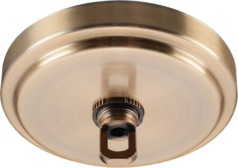 Aspen Creative 21508-42, 5-1/2" 1" 2 Pack Transitional Chandelier & Light Fixture Canopy Kit w/Collar Loop, Warm Brass
