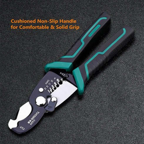 Zsling 8 Inch Wire Strippers Crimpers Cutter Pliers, Multi-Function Hand Tool for Cable Cutting
