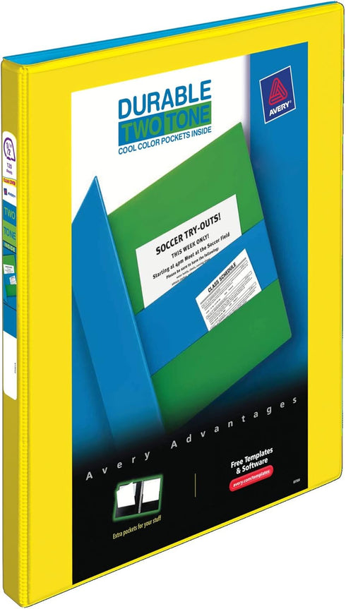 Two Tone Durable View Binders with Slant Ring for School and Office Supplies
