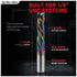Valtric Forge 1/4" 3 1" Compression CNC Router Bit - Flute DLC Coated Solid Carbide End Mill - Non-Marring Anti-Chip