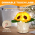 Lamp,3-Colour Dimming AMWGIMI Birthday Gifts for Women,Sunflower Flower Cordless LED Touch Table Infinitely