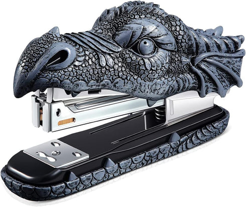 Dragon Head Stapler, Kids Novelty Stapler, Funny Carving Resin Faucet Stapler for Office Desk Stationery Home Decor
