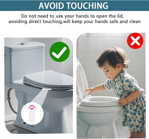 Fewile 2 Pack Toilet Seat Lifter,Toilet Lid Cover Lifter,Toilet Seat Handle Lifter,Toilet Lid Lifter,Toilet Accessories