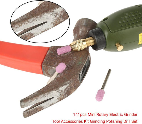 141PCS Set, Mini Rotary Electric Grinder Tool Accessories Rotary Tool Accessories Kit for Sanding Grinding Polishing