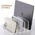 SANRUI Acrylic Desk File Organizer Holder, 5 Upright Clear Desktop Mails Sorter, Document Magazine Storage for Home,