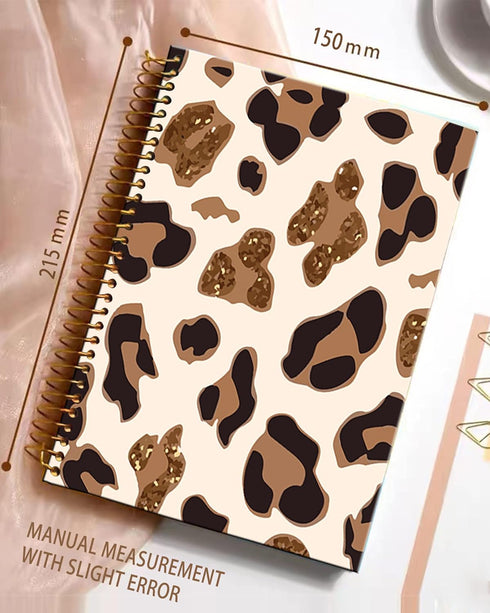 Spiral Journal Notebook,Strong Twin-Wire Binding with Premium Paper for Girl Women,Luxury Design 60 Sheets A5 College Ruled Notebook/Journal,Perfect for School Office Home Gifts,Rose Gold