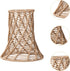 Bulb Woven Paper Rope Lamp Shade Pendant Light Cover Guard Decorative Retro Rustic Boho Lampshade for Home Living Room