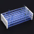 stonylab 3-Tier Detachable Blue Plastic Test Tube Rack, Tube Holder Stand for Laboratory Scientific Experiments