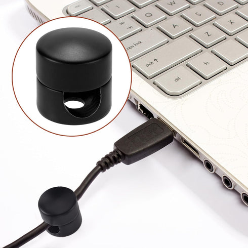 SmallCat 3 Pcs Desk Cable Anchors, Adjustable Metal Cord Organizers with Adhesive Dots, Cable Management Clips