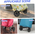 2pcs Alipis Heavy Duty Grocery Trolley Wheels Compact Stair Friendly Rolling Cart Replacement Casters for Shopping