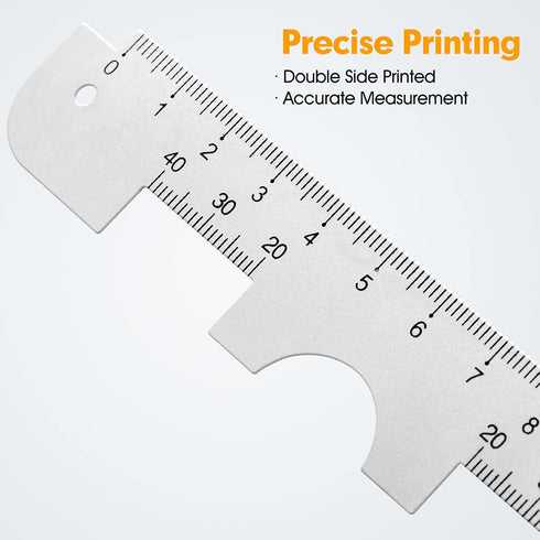 Metal PD Ruler, Pupillary Distance Measurement Tool with Instructions for Myopia Glasses and Eye Care Tips