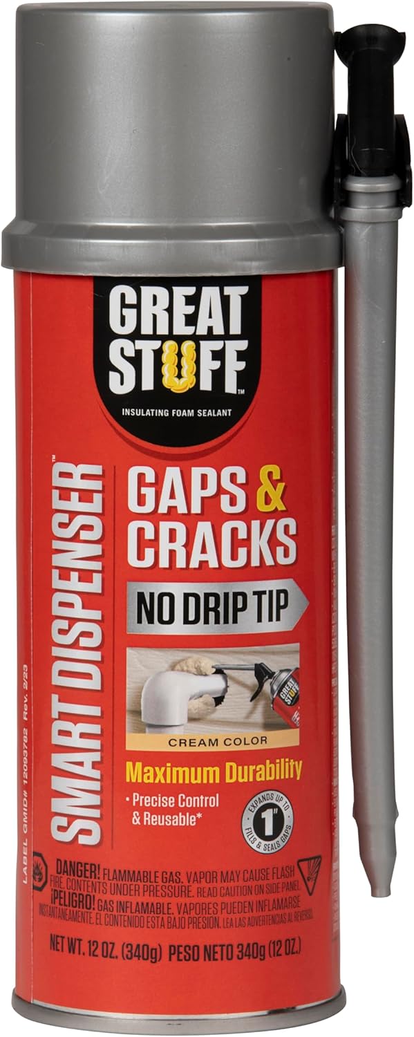 Great Stuff 99108824 Smart Dispenser Gaps & Cracks Cream, 12 Ounce