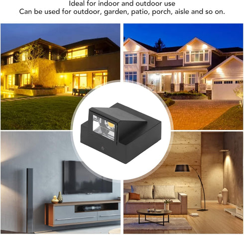 Yosoo Wall Lamp, Wall Mounted LED Light, Waterproof Decorative Light for Garden Patio and Porch (Warm White)