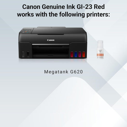 Canon GI-23 G620 Genuine Red Ink Bottle, Compatible with Megatank Printers