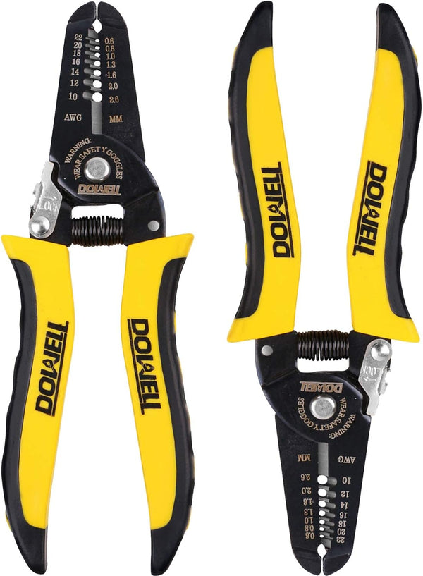 DOWELL 10-22 AWG Wire Stripping Tool, Multi-Function Hand Tool for Electrician, 2-Piece
