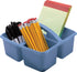 Teacher Created Resources Slate Blue Portable Plastic Storage Caddy 6-Pack, 3 Compartments for Classrooms, Kids Room,