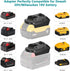 KUNLUN DM18M Battery Adapter for Makita 18V Tools Convert for Dewalt 20V Battery & Milwaukee M18 18V Battery to Makita 18V Battery BL1830 BL1840 BL1850 with USB Charging Port(Bare Adapter Only)