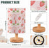 ALAZA Bedside Table Lamp for Bedroom Strawberry Pink Floral Nightstand LED Light Lamps with USB Port Linen Fabric Shade