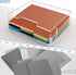 Hanging File Folder Organizer, Clear Portable File Box with Handle, Acrylic Storage for Desk, Office, Home, School - 1