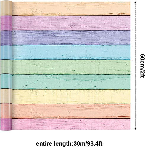 Tenceur Bulletin Board Paper 24 Inch x 100ft, Fade Resistant Paper Roll for Classroom Decor (Macaron)