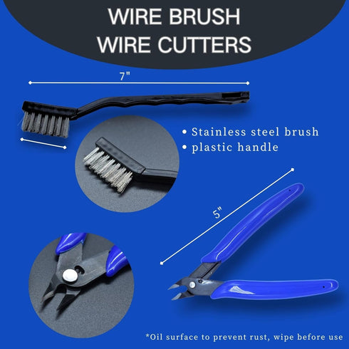 3D Printer Tool Kit, 24pcs Nozzle Cleaning Tool Removal Kit, Wire Brush, Scraper Knife, Diamond Files, Tweezer for
