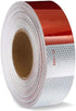 2" X 164FT DOT-C2 Reflective Tape - 6" Red x 6" White Waterproof Conspicuity Tape for Trailers, Cars, Trucks