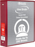 BAZIC 3 Ring Binder 1.5" Economy View Binders Organizer, Burgundy, Round Ring, Hold 280 Sheets