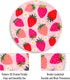 Gctriki Strawberry Mouse Pads, Cute Small Round Mousepad with Stitched Edge, Non-Slip Rubber Base