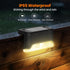 8 Pack (8) Solar Deck Lights, LED Waterproof Outdoor Lights for Stairs, Steps, Fence, Railing, Pathway