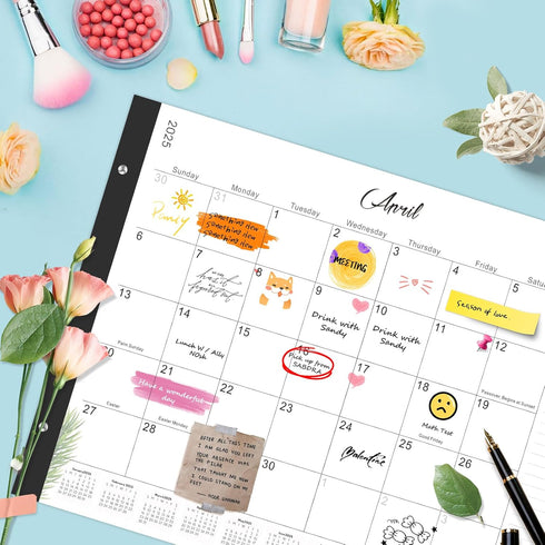 Gannyfer Large Desk Calendar 2024-2025 - 18 Month Calendar, 22" x 17" Desktop Pad for Home, School, Office