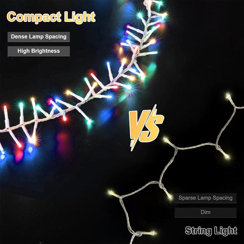 46ft 500 16 LAMPHOME LED Easter String Lights Plug in, Pastel Twinkle Fairy Lights, Modes Waterproof Easter Outdoor