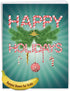 The Best Card Company Jumbo Merry Christmas Card (8.5 x 11 Inch) - Big Group Notecard for Happy Holidays, Xmas
