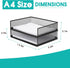 Wire Mesh Paper Tray Desk File Organizer, 2 Pack Stackable Metal Front-Load Document Trays for Office Supplies