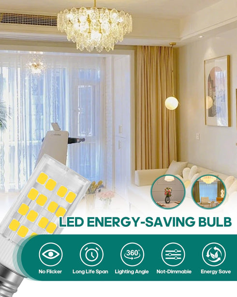 JDE11 120V 40W Bulbs T3/T4 E11 4W Bulbs Non-dimmable 400LM 6000K, 4 Pack) Halogen Mini Candelabra Equivalent, Mini Base