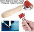 Rubber Hand Roller, 40mm Silicone High Temperature Resistant Seam Removable Hand Pressure Roller Roofing PVC Welding Tool for Air Heating Welding Installation Tool, Red