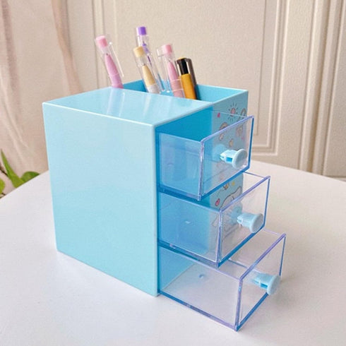 Roffatide Cinnamoroll Desktop Container, Cute Pencil Cup Pot Makeup Brush Holder for Desk Office Supplies