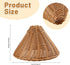 2PCS CHGCRAFT Empire Clip-On Chandelier Lamp Shades Cone Rattan Lamp Shades Replacement Clip on Lamps Shade for Floor