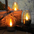ISUNMEA 6 Pack Solar Outdoor Waterproof Flickering Flameless Candles - Rechargeable LED Battery Operated Fake Faux Tea