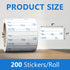 Risepekt 200 2"x1" 30 Pcs Dissolvable Food Labels Roll, Dishwasher Safe, Dissolves in Water in Sec, Removable Freezer