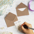 Gift Card Envelopes - 100-Count Mini Envelopes, Kraft Paper Business Card Envelopes, Bulk Tiny Envelope Pockets for Small Note Cards, Brown, 4 x 2.7 Inches by MATICAN