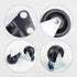 AUEAR 4 Pack 1.5 Inch Rubber Caster Wheels Heavy Duty Fixed Black Casters for Furniture
