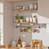 8 inch 6 Pack Floating Shelf Brackets L Brackets for Shelves White Metal Heavy Duty Shelf Bracket for DIY Decorative