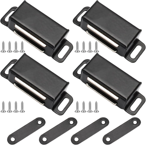 Jersvimc 4Pcs Closet Magnetic Door Catch Cabinet Door Magnets Catch, Drawer Magnet Latch Magnetic Shutter Hardware