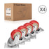 3 Inch Industrial Heavy Duty Swivel Caster Wheels, Set of 4 with Brake, Load Capacity 1600lbs for Various Applications