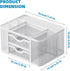 Marbrasse Mesh Desk Organizer - Pen Holder with 2 Drawers, Multi-Functional for Office Art Supplies