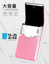 Padike Professional Business Card Holder, PU Leather Slim Case with Magnetic Shut (Pink)