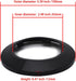 Fit 2.48" Outer Diameter Flange Water Pipe Cover, Black PP Plastic Escutcheon Collar for Wall Pipe Decoration