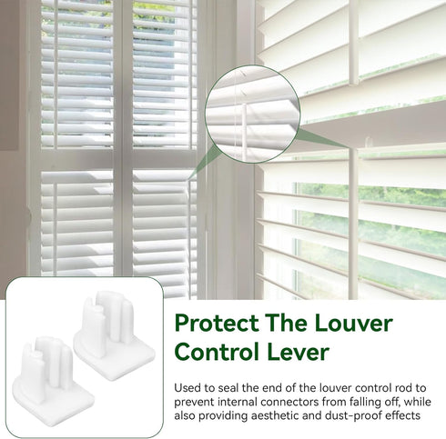 IFERLA 4, Vinyl Shutter Tilt Bar End Cap Variety Plantation Shutter Repair Kit Fit Plantation/Hunter Douglas/Breezeway